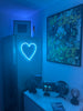 Blaues Herz Leuchtschild