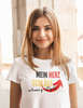 Mein Herz schlägt SCHWARZ ROT GOLD Unisex T-Shirt