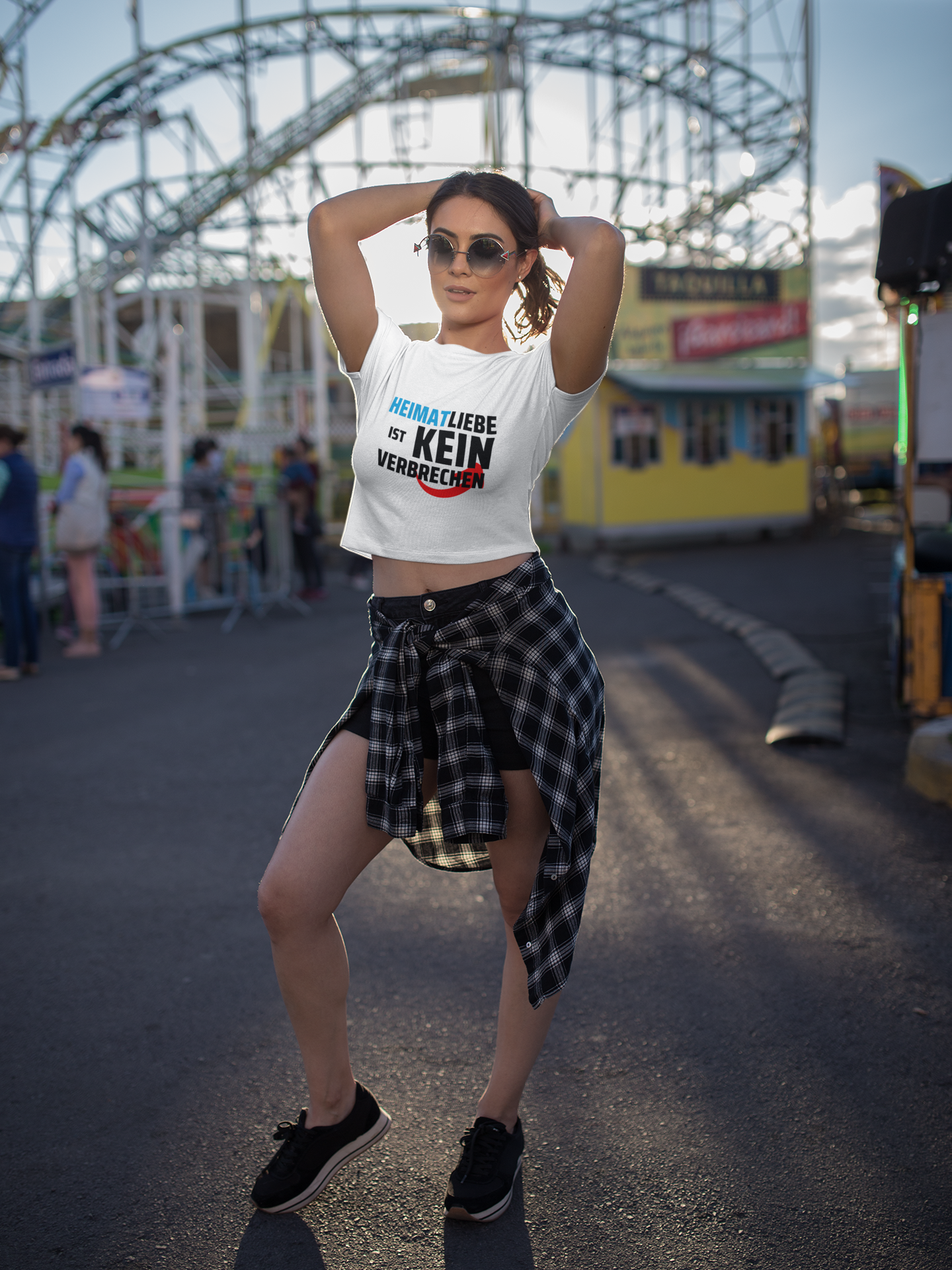Damen Crop-Top Heimatliebe ist kein Verbrechen
