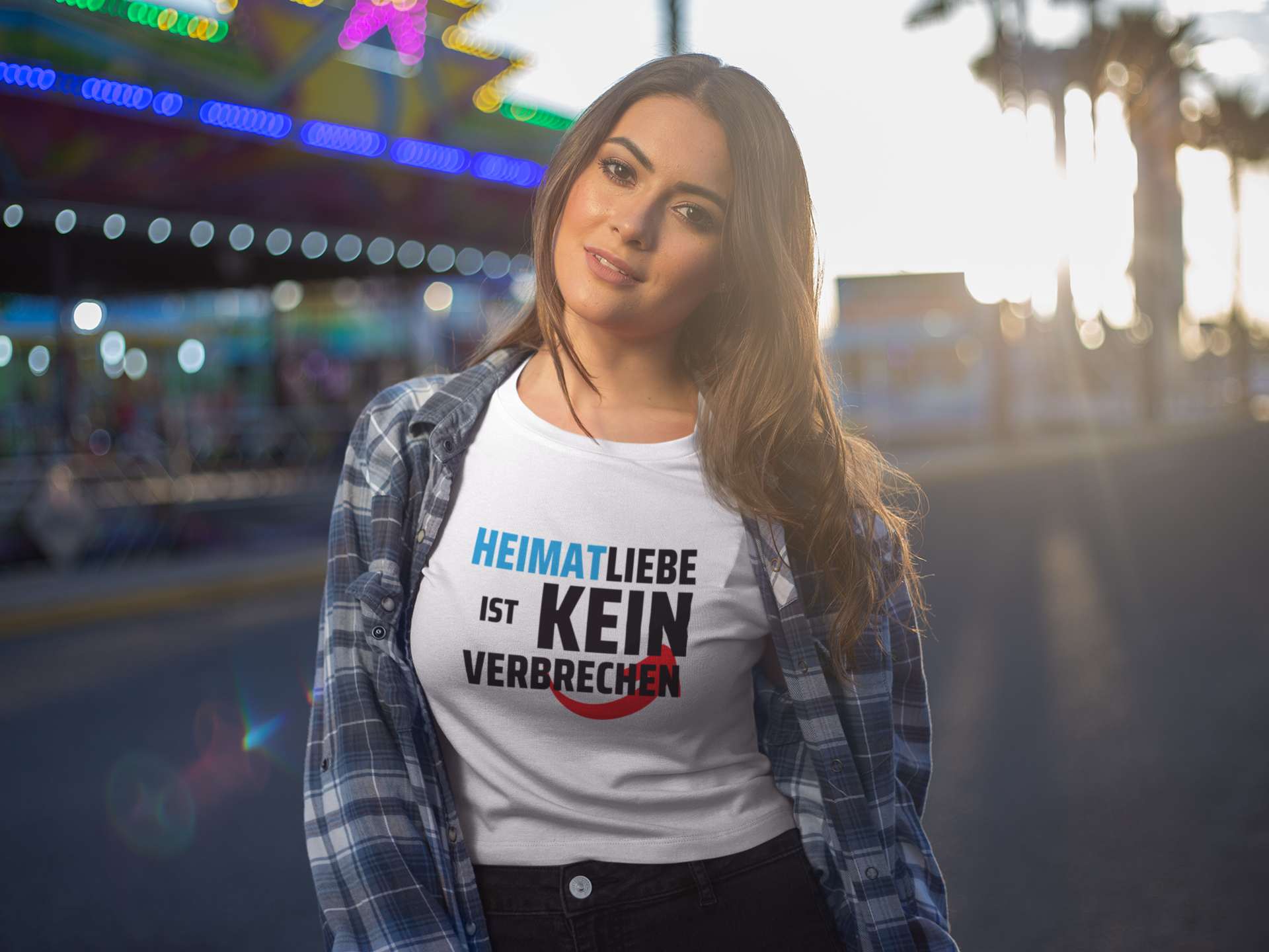 Damen Crop-Top Heimatliebe ist kein Verbrechen